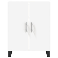 Produktbild för Högskåp vit 69,5x34x180 cm konstruerat trä