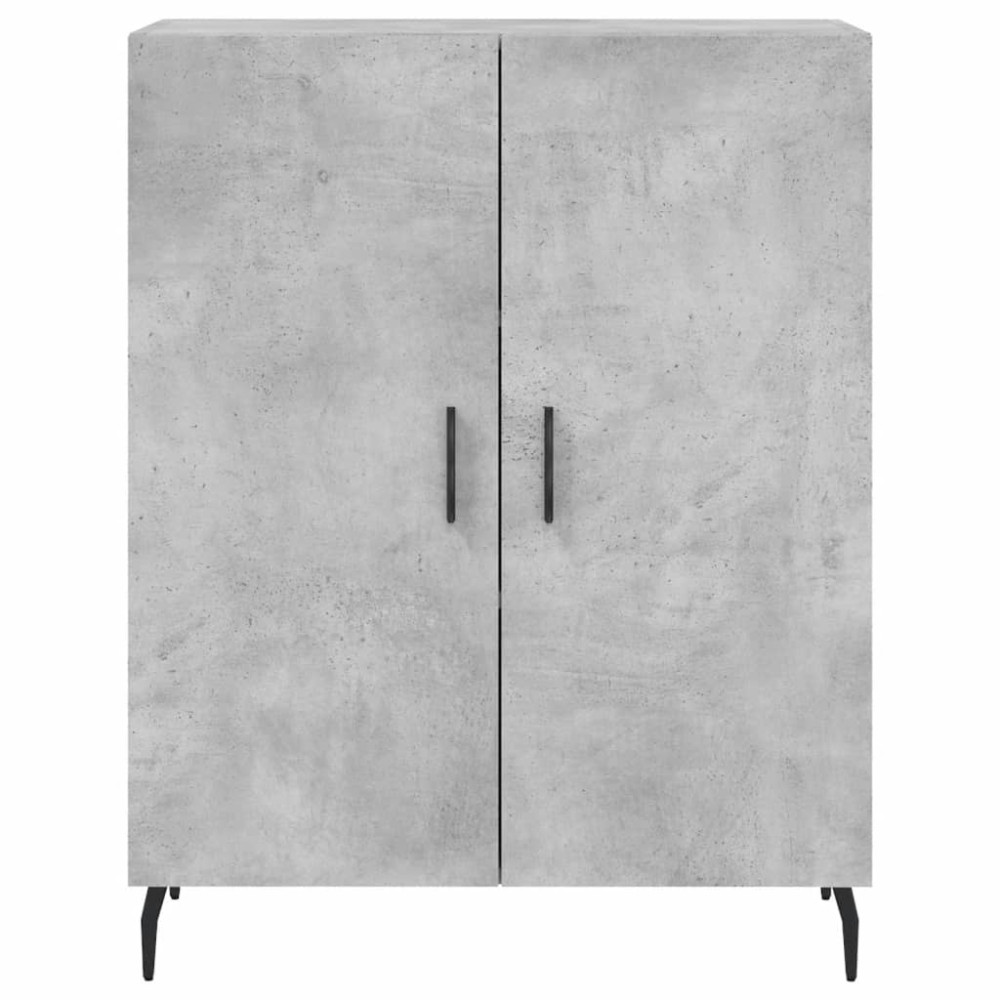 Produktbild för Högskåp betonggrå 69,5x34x180 cm konstruerat trä