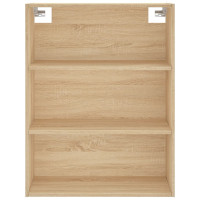 Produktbild för Högskåp sonoma-ek 69,5x34x180 cm konstruerat trä