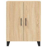 Produktbild för Högskåp sonoma-ek 69,5x34x180 cm konstruerat trä