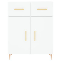 Produktbild för Högskåp vit 69,5x34x180 cm konstruerat trä