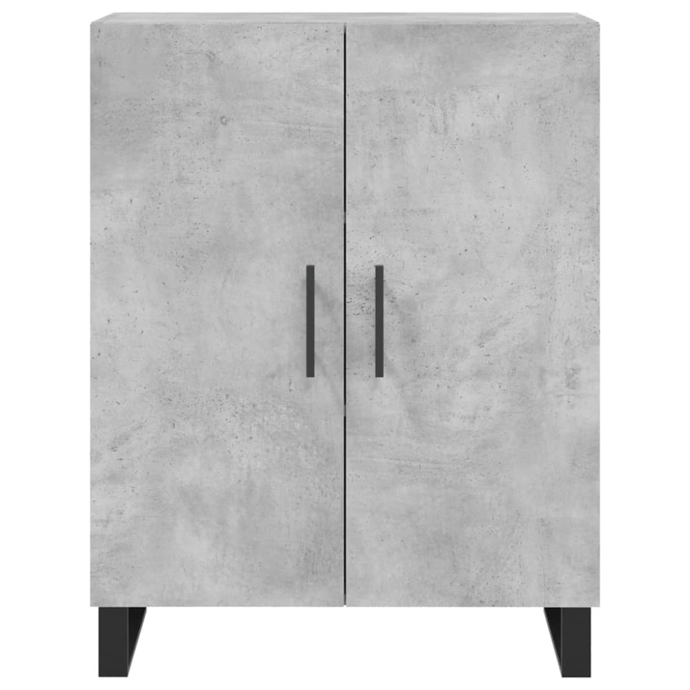 Produktbild för Högskåp betonggrå 69,5x34x180 cm konstruerat trä
