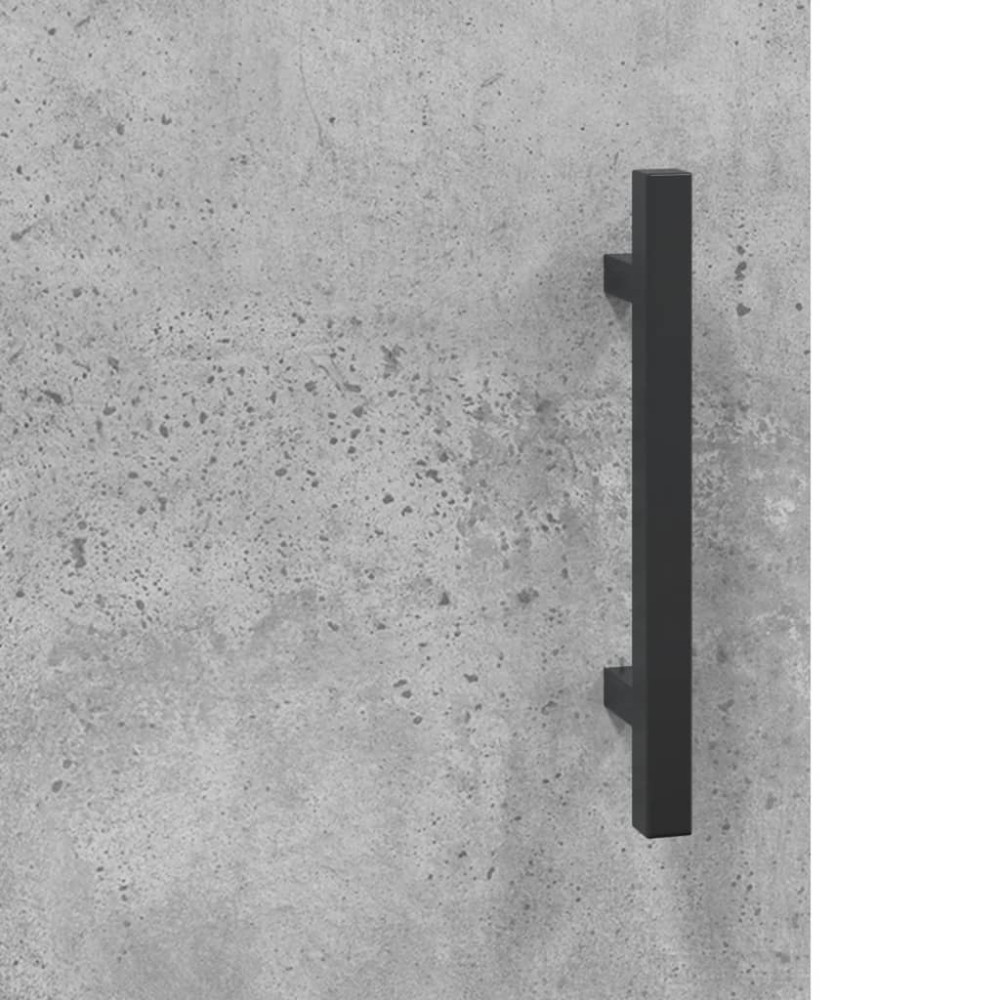 Produktbild för Högskåp betonggrå 69,5x34x180 cm konstruerat trä