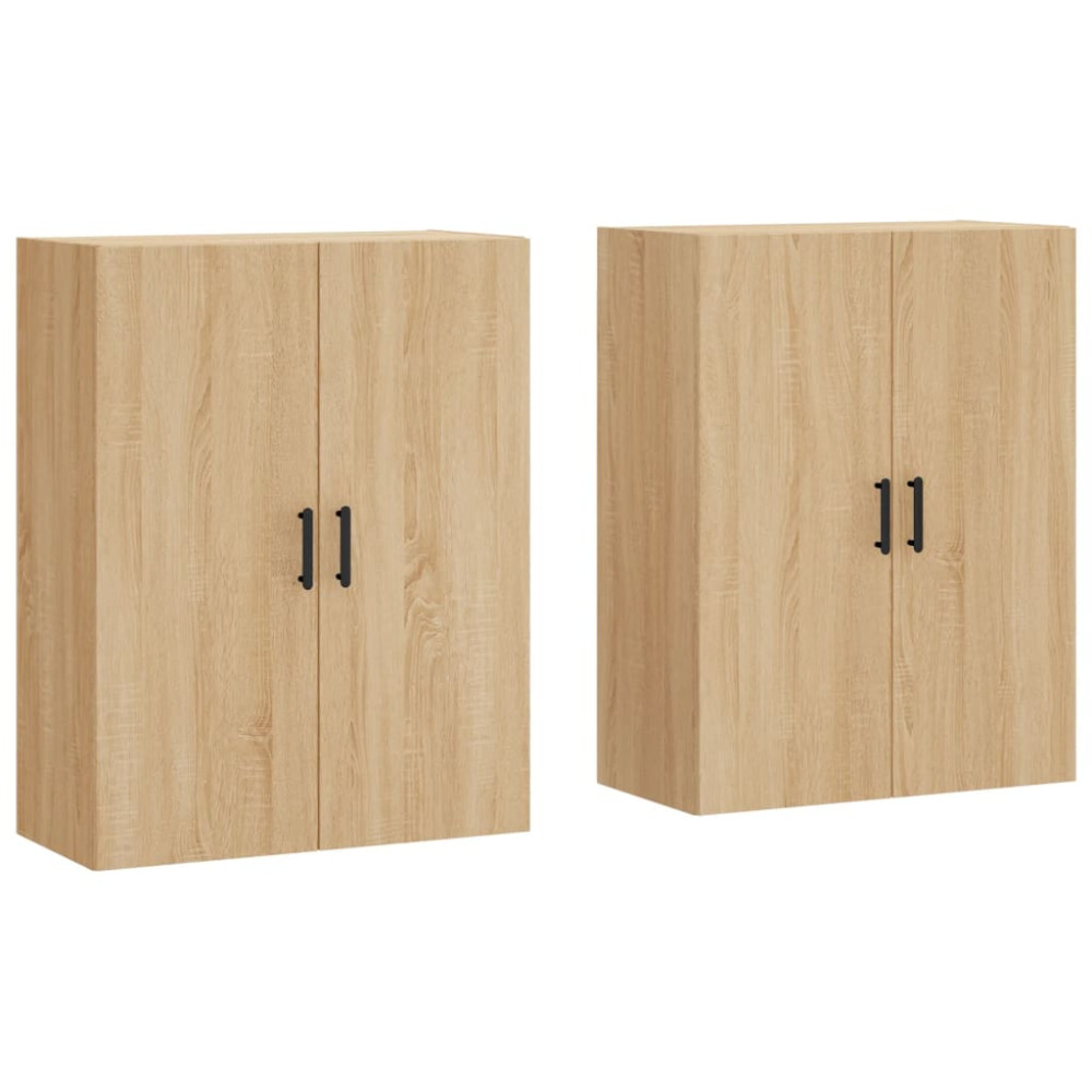 Produktbild för Väggskåp 2 st sonoma-ek 69,5x34x90 cm