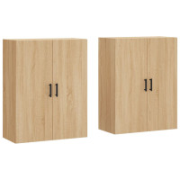 Produktbild för Väggskåp 2 st sonoma-ek 69,5x34x90 cm