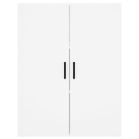 Produktbild för Högskåp vit 69,5x34x180 cm konstruerat trä