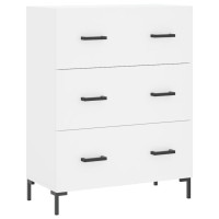 Produktbild för Högskåp vit 69,5x34x180 cm konstruerat trä