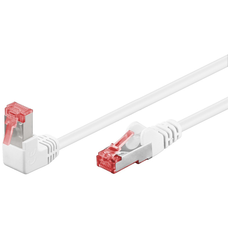 Produktbild för Goobay 51548 nätverkskablar Vit, Röd 0,25 m Cat6a S/FTP (S-STP)