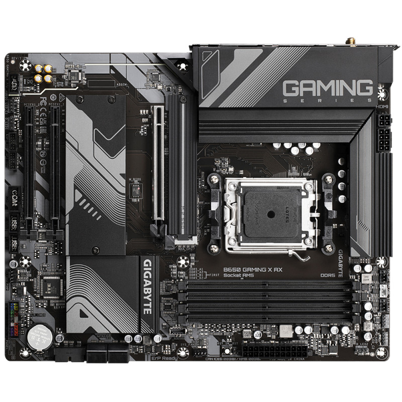 Produktbild för Gigabyte B650 GAMING X AX moderkort AMD B650 AM5-sockel ATX
