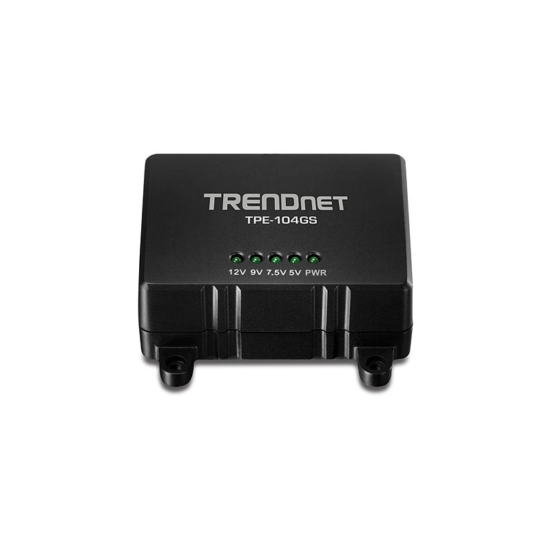 Produktbild för Trendnet TPE-104GS nätverksdelare Svart Strömförsörjning via Ethernet (PoE) stöd