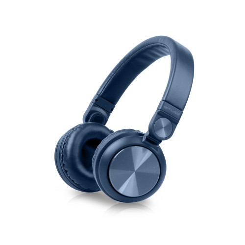 Muse Muse M-276BTB hörlur och headset Kabel & Trådlös Huvudband Samtal/musik Bluetooth Blå
