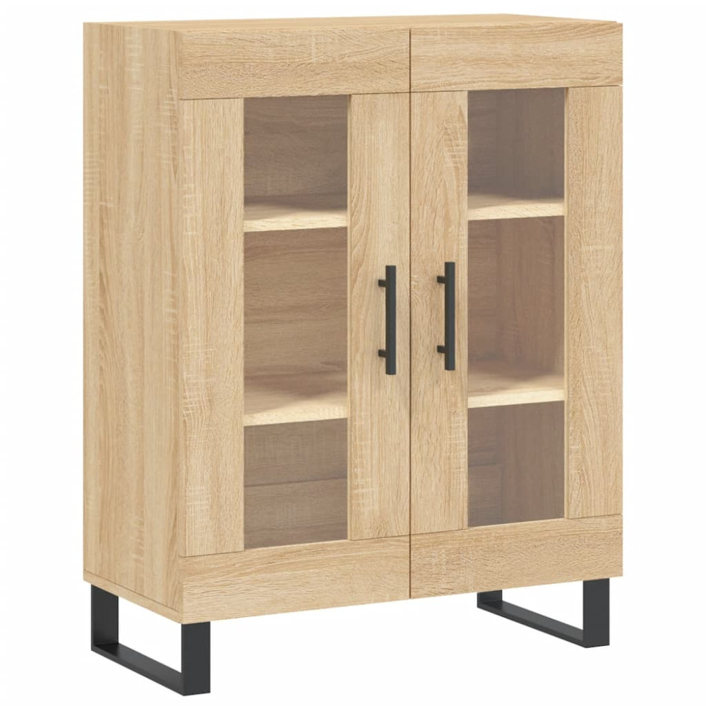 Produktbild för Högskåp sonoma-ek 69,5x34x180 cm konstruerat trä