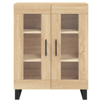 Produktbild för Högskåp sonoma-ek 69,5x34x180 cm konstruerat trä