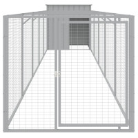 Produktbild för Hundgård med gård ljusgrå 110x609x110 cm galvaniserat stål
