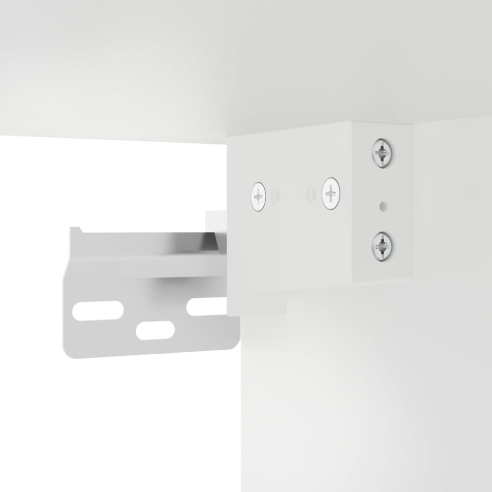 Produktbild för Väggmonterade skåp 2 st vit konstruerat trä