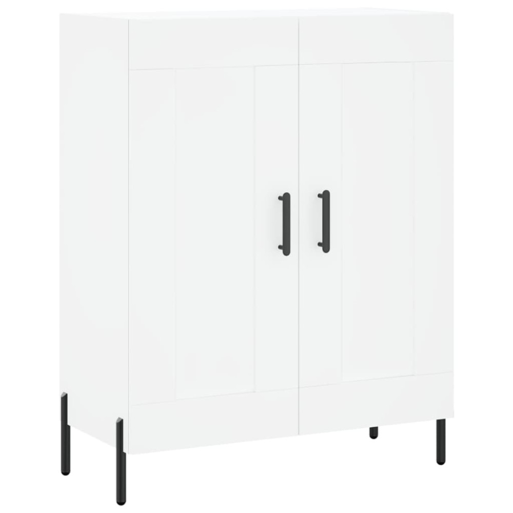Produktbild för Högskåp vit 69,5x34x180 cm konstruerat trä