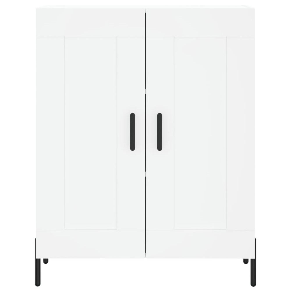 Produktbild för Högskåp vit 69,5x34x180 cm konstruerat trä