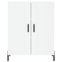 Produktbild för Högskåp vit 69,5x34x180 cm konstruerat trä