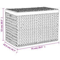 Produktbild för Tvättkorg med 3 fack 75x42,5x52 cm vattenhyacint