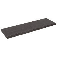 Produktbild för Bänkskiva badrum mörkbrun 160x50x(2-6) cm behandlat massivt trä