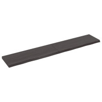 Produktbild för Bänkskiva badrum mörkbrun 160x30x(2-4) cm behandlat massivt trä