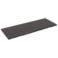 Produktbild för Bänkskiva badrum mörkbrun 160x60x(2-4) cm behandlat massivt trä