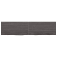 Produktbild för Bänkskiva badrum mörkbrun 160x40x(2-6) cm behandlat massivt trä