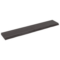 Produktbild för Bänkskiva badrum mörkbrun 160x30x(2-6) cm behandlat massivt trä