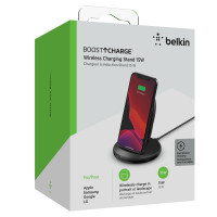 Produktbild för Belkin BoostCharge trådlös laddningsplatta - + växelströmsadapter - 15 Watt