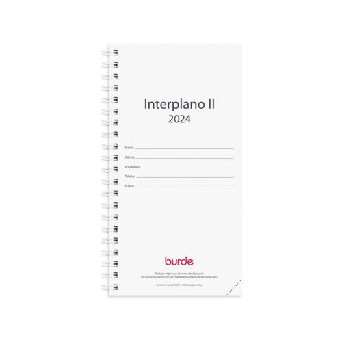 Burde Kalender Interplano II refill - 3650
