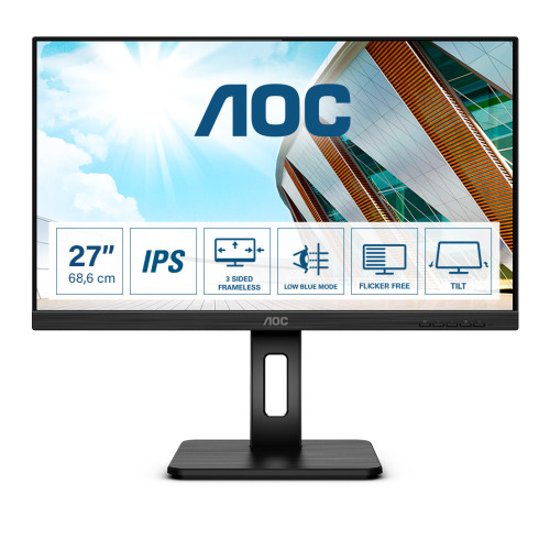 AOC AOC P2 Q27P2Q LED display 68,6 cm (27") 2560 x 1440 pixlar Quad HD Svart