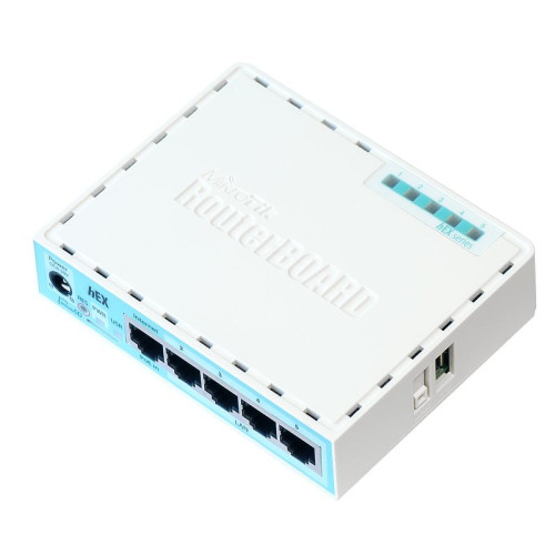 MikroTik Mikrotik RB750GR3 kabelansluten router Gigabit Ethernet Turkos, Vit