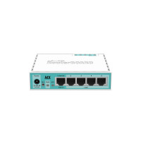 Produktbild för Mikrotik RB750GR3 kabelansluten router Gigabit Ethernet Turkos, Vit