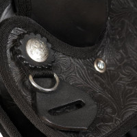 Miniatyr av produktbild för Westernsadel träns&halsband äkta läder 12" svart
