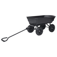 Produktbild för Trädgårdsvagn tippbar 300 kg 75L svart