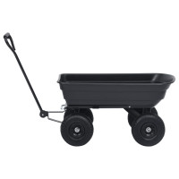 Produktbild för Trädgårdsvagn tippbar 300 kg 75L svart