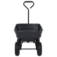 Produktbild för Trädgårdsvagn tippbar 300 kg 75L svart