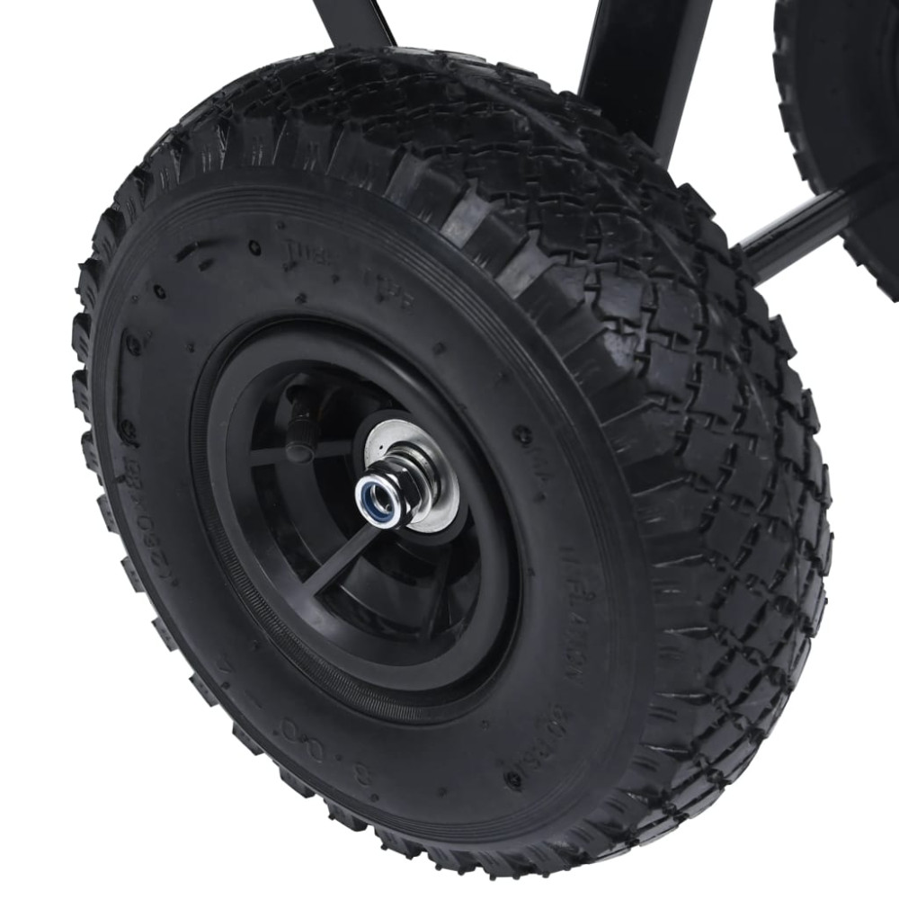 Produktbild för Trädgårdsvagn tippbar 300 kg 75L svart