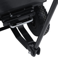 Produktbild för Trädgårdsvagn tippbar 300 kg 75L svart