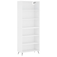 Produktbild för Högskåp vit 69,5x32,5x180 cm konstruerat trä