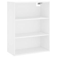 Produktbild för Högskåp vit 69,5x32,5x180 cm konstruerat trä