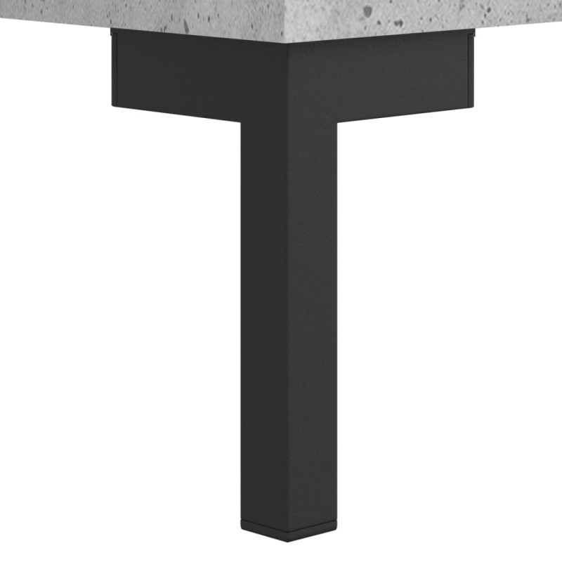 Produktbild för Högskåp betonggrå 69,5x34x180 cm konstruerat trä