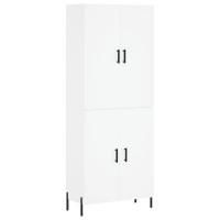 Produktbild för Högskåp vit 69,5x34x180 cm konstruerat trä