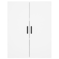 Produktbild för Högskåp vit 69,5x34x180 cm konstruerat trä