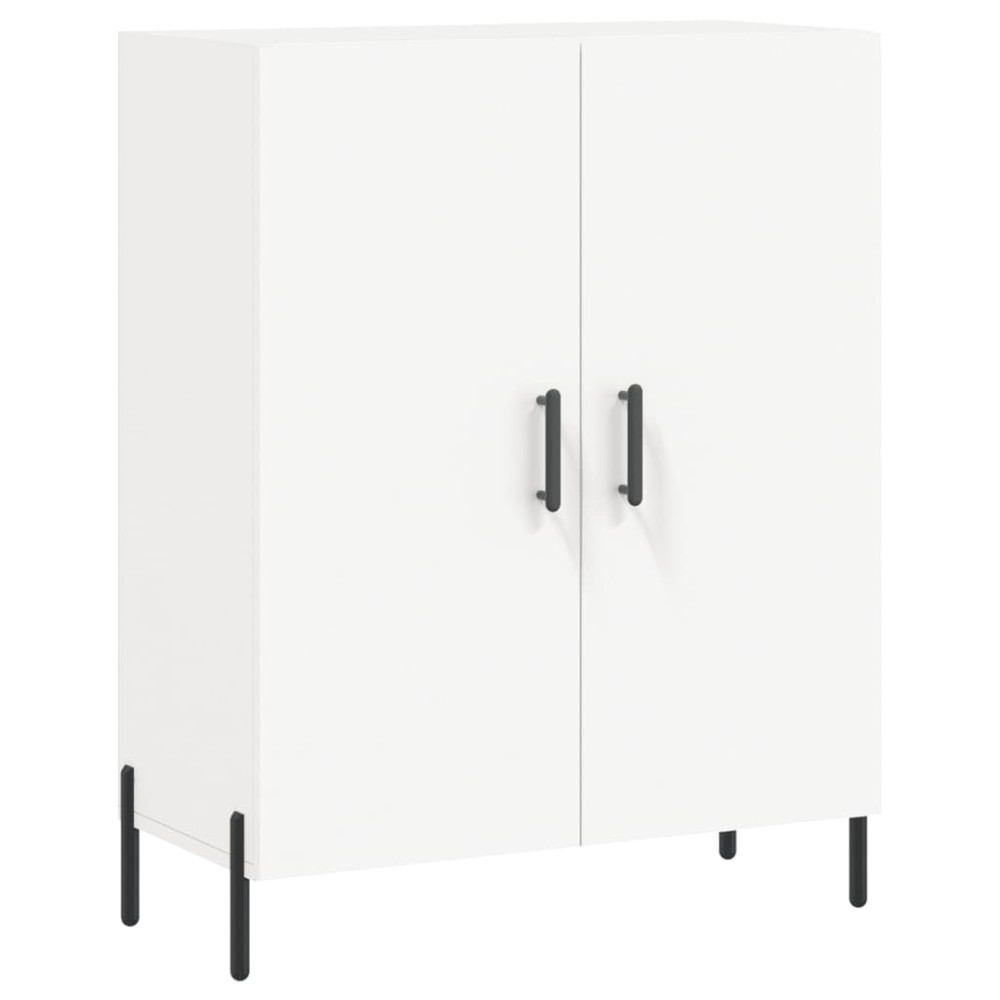 Produktbild för Högskåp vit 69,5x34x180 cm konstruerat trä