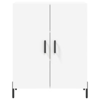 Produktbild för Högskåp vit 69,5x34x180 cm konstruerat trä