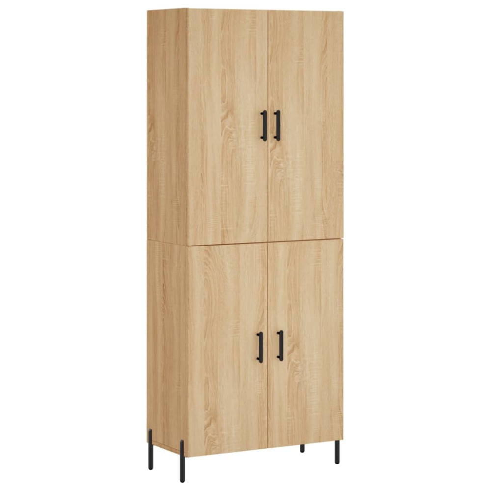Produktbild för Högskåp sonoma-ek 69,5x34x180 cm konstruerat trä