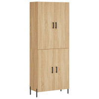 Produktbild för Högskåp sonoma-ek 69,5x34x180 cm konstruerat trä