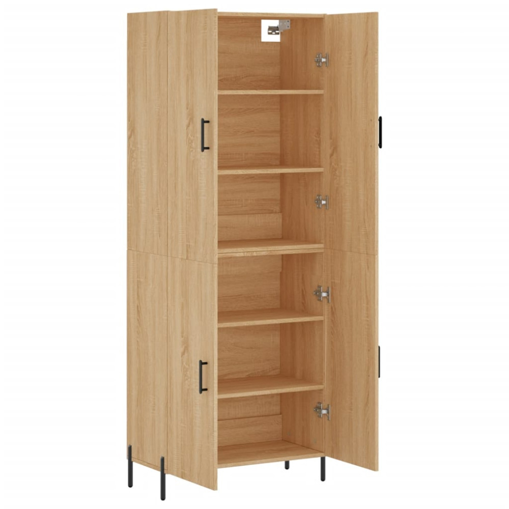Produktbild för Högskåp sonoma-ek 69,5x34x180 cm konstruerat trä