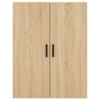 Produktbild för Högskåp sonoma-ek 69,5x34x180 cm konstruerat trä